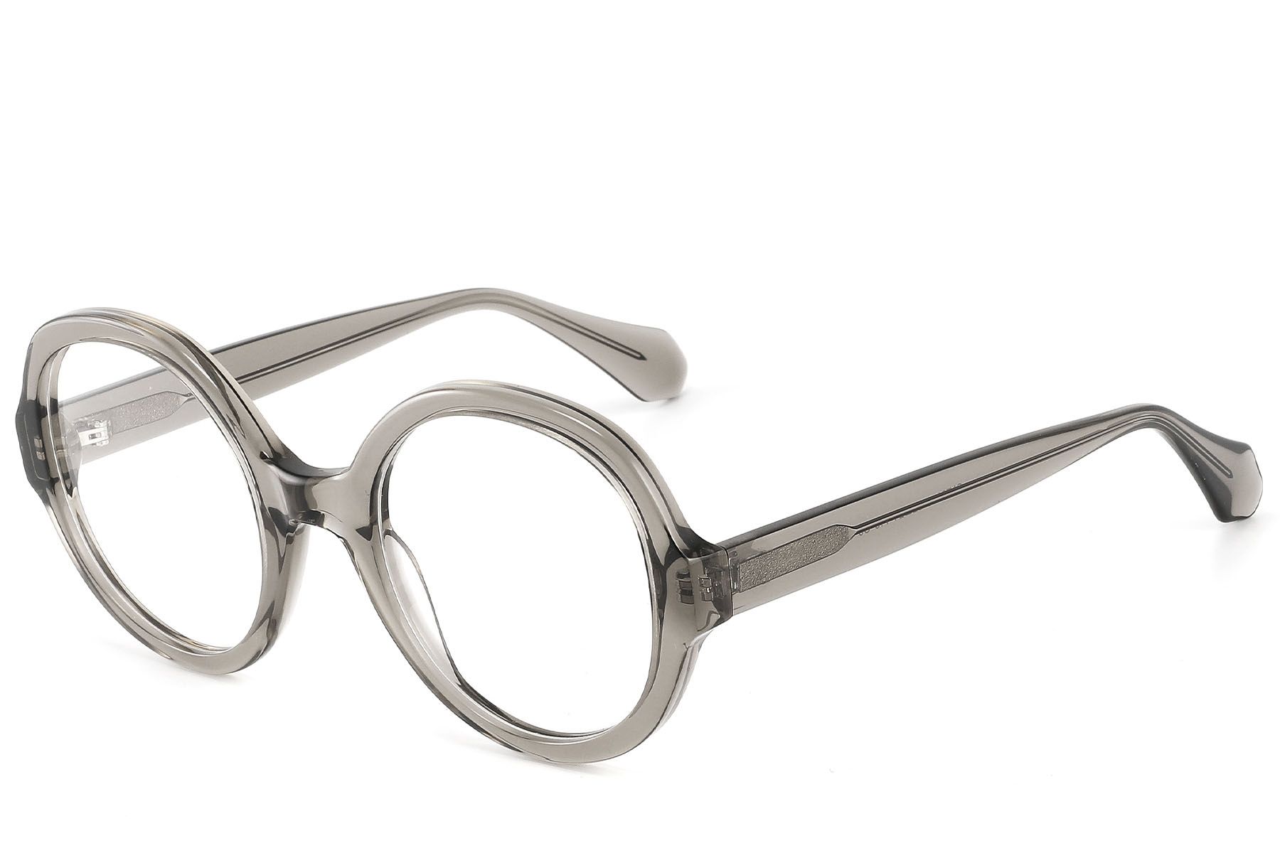 Oval Gray Acetate Glasses #BS2607-0180