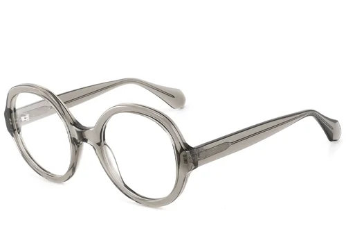 Lunettes ovales en acétate gris #BS2607-0180