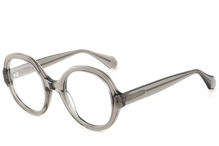 Lunettes ovales en acétate gris #BS2607-0180