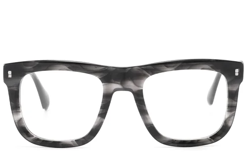 Lunettes rectangulaires en acétate noir #BS2607-0181