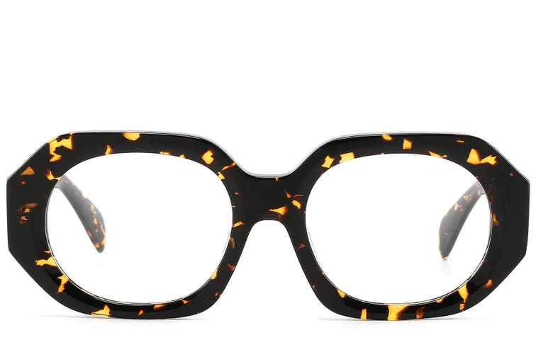 Bicchieri in acetato con motivo geometrico tartarugato #BS2607-0184