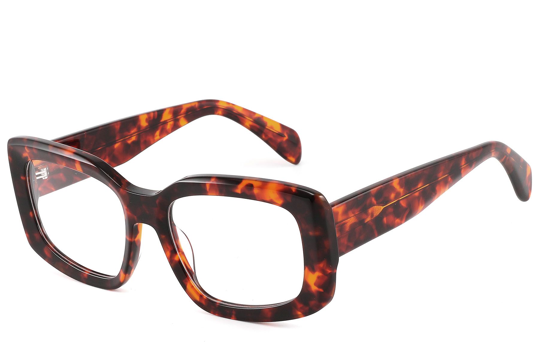 Rectangular Tortoiseshell Acetate Glasses #BS2607-0187