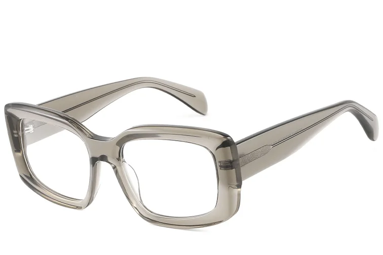 Lunettes rectangulaires en acétate gris #BS2607-0189