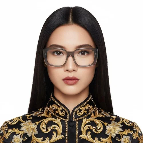 Lunettes rectangulaires en acétate gris #BS2607-0189