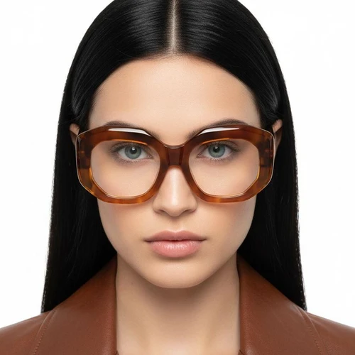 Geometric Tortoiseshell Acetate Glasses #BS2607-0191