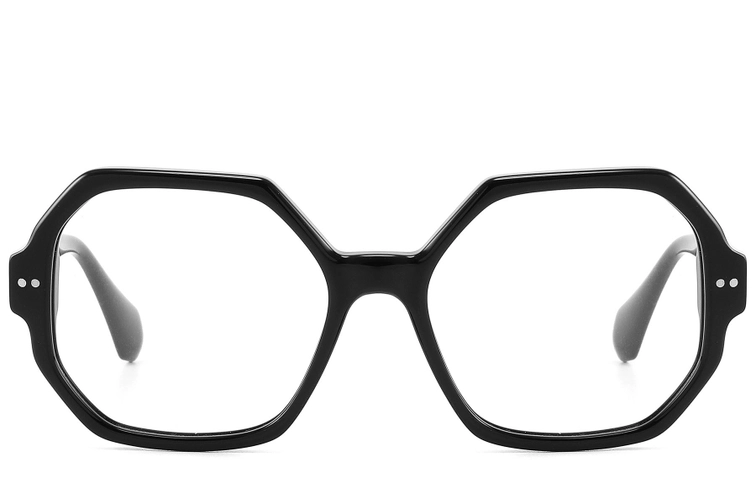 Gafas geométricas de acetato negro #BS2607-0193