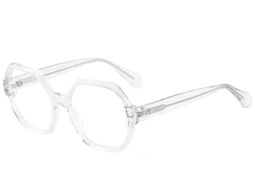 Geometric Transparent Acetate Glasses #BS2607-0194