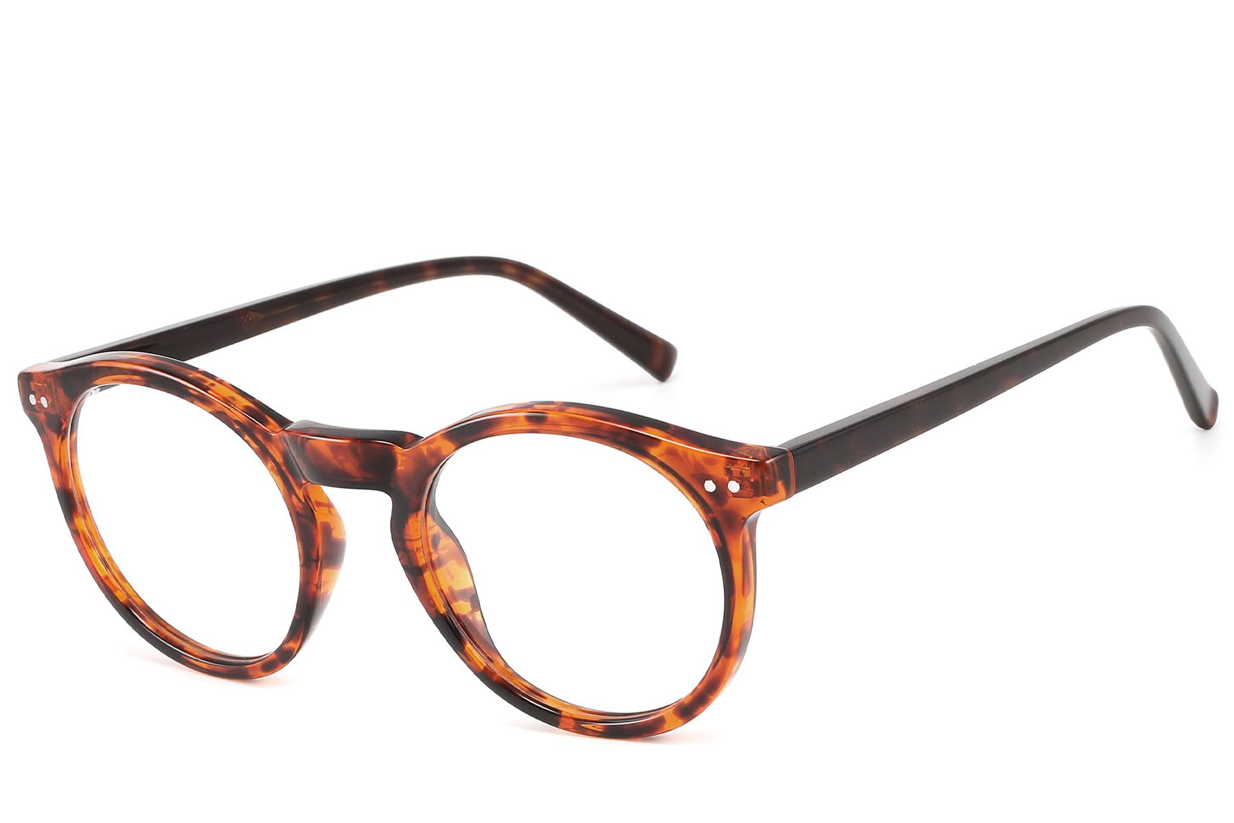 Round Tortoiseshell Acetate Glasses #BS2607-0200