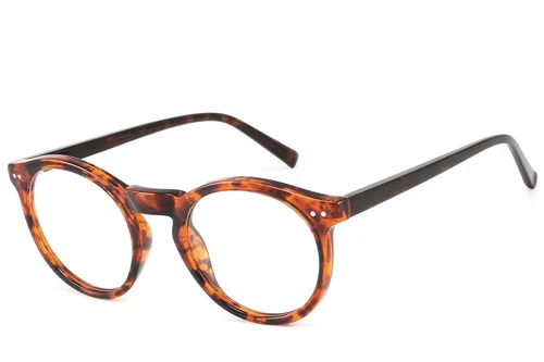 Round Tortoiseshell Acetate Glasses #BS2607-0200