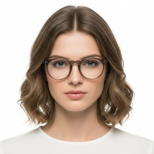 Round Gray Acetate Glasses #BS2607-0202