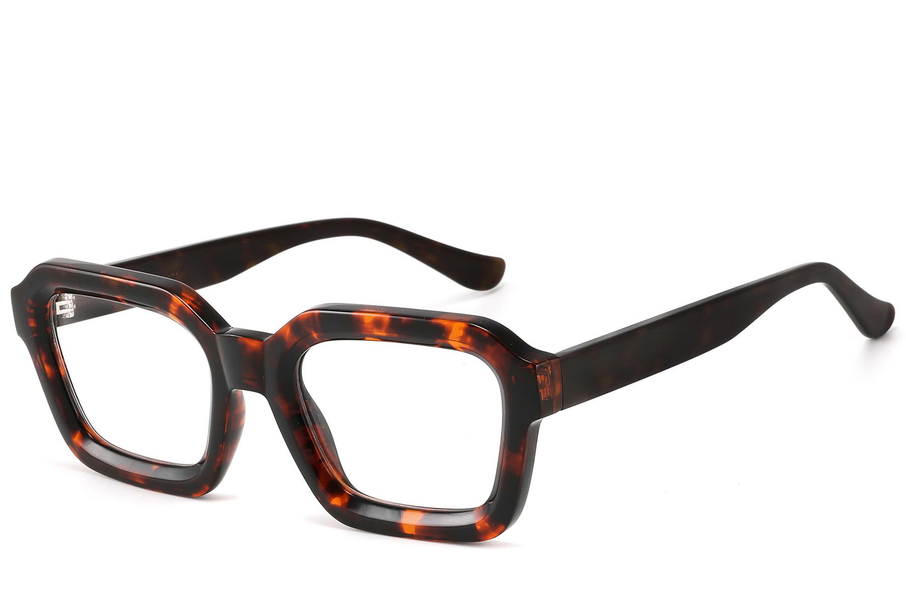 Rectangular Tortoiseshell Acetate Glasses #BS2607-0203