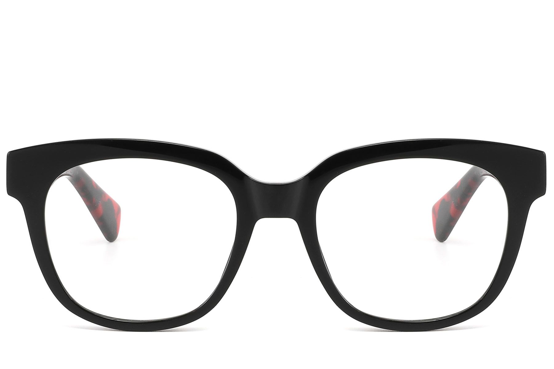 Rectangular Black Acetate Glasses #BS2607-0207