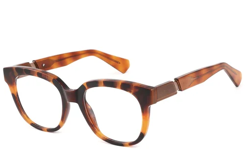 Lunettes rectangulaires en acétate écaille de tortue #BS2607-0208