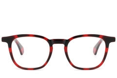Rectangular Red Acetate Glasses #BS2607-0210
