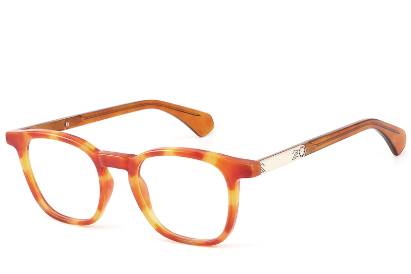 Rectangular Tortoiseshell Acetate Glasses #BS2607-0212