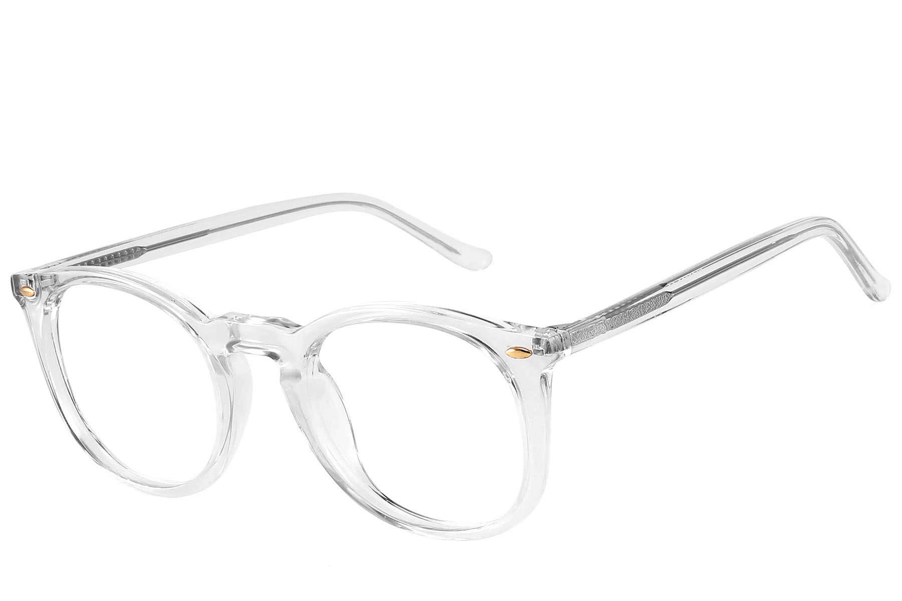 Oval Transparent Acetate Glasses #BS2607-0213