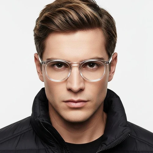 Oval Transparent Acetate Glasses #BS2607-0213