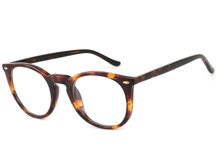 Oval Tortoiseshell Acetate Glasses #BS2607-0214