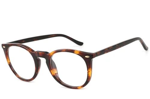 Oval Tortoiseshell Acetate Glasses #BS2607-0214