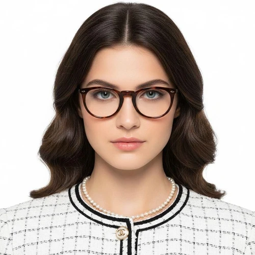 Oval Tortoiseshell Acetate Glasses #BS2607-0214