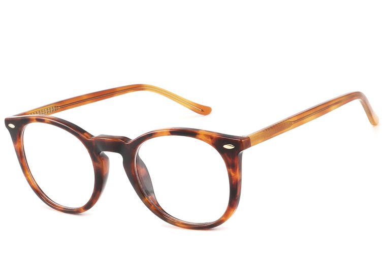 Oval Tortoiseshell Acetate Glasses #BS2607-0215