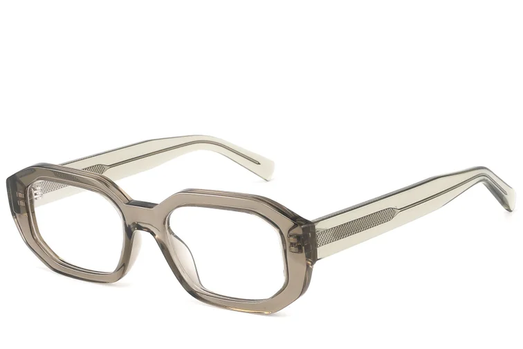 Lunettes rectangulaires en acétate gris #BS2607-0218