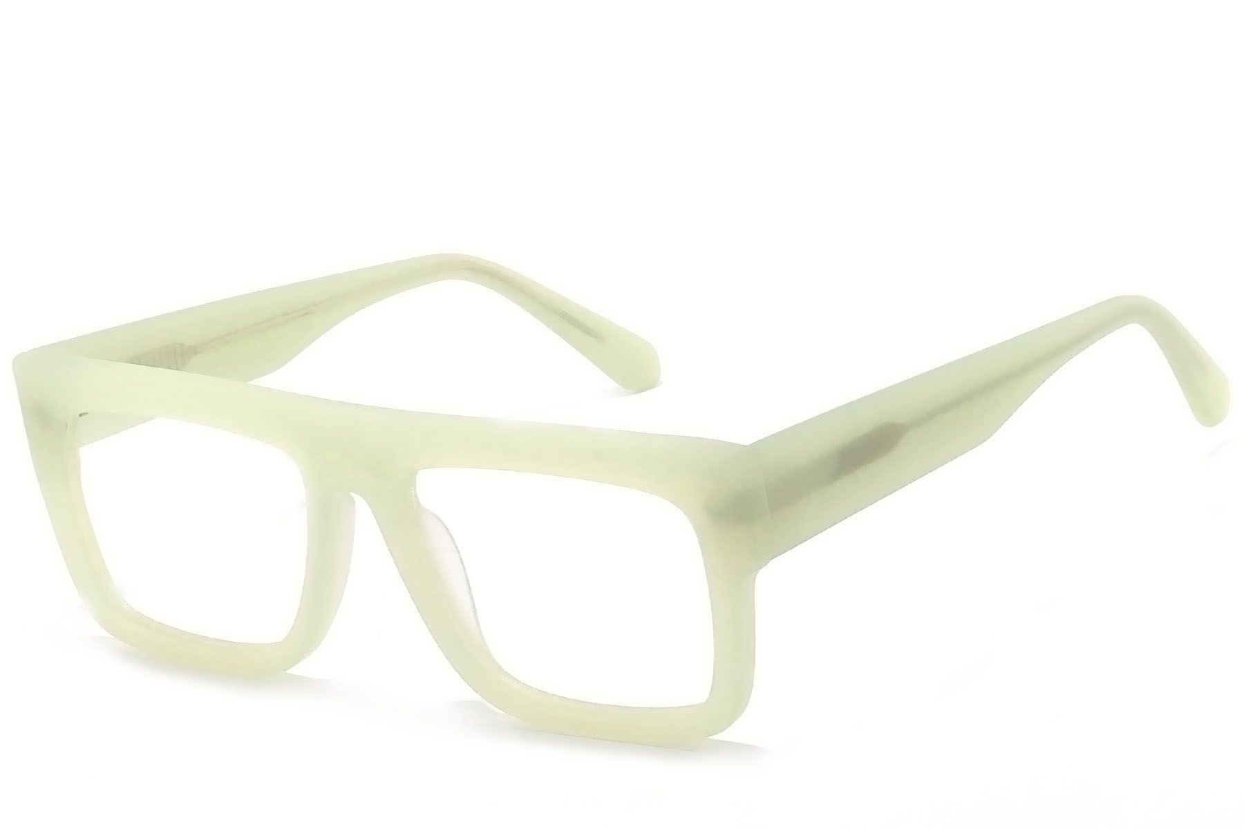 Rectangular Green Acetate Glasses #BS2607-0221