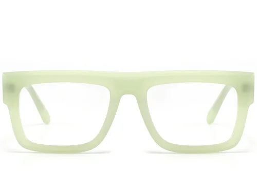 Verres rectangulaires en acétate vert #BS2607-0221