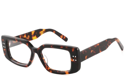 Lunettes rectangulaires en acétate écaille de tortue #BS2607-0225