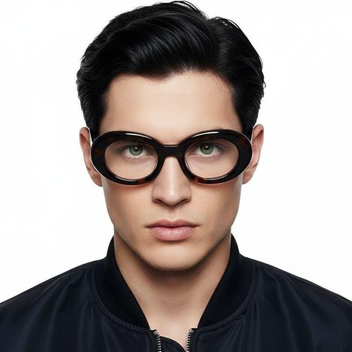 Oval Tortoiseshell Acetate Glasses #BS2607-0228