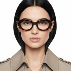 Oval Tortoiseshell Acetate Glasses #BS2607-0228