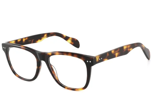 Rectangular Tortoiseshell Acetate Glasses #BS2607-0229