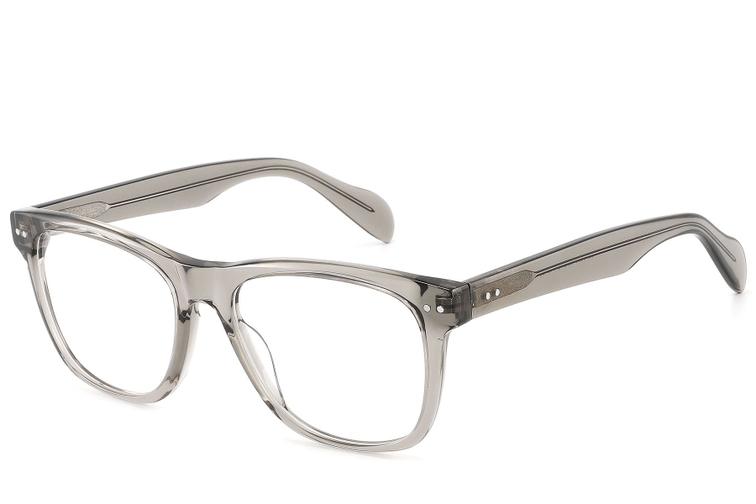 Rectangular Gray Acetate Glasses #BS2607-0231