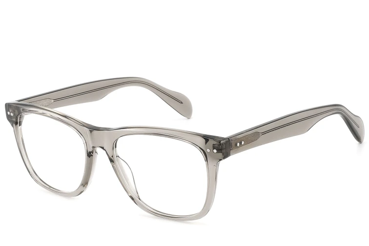 Rectangular Gray Acetate Glasses #BS2607-0231
