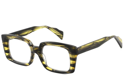 Lunettes rectangulaires en acétate écaille de tortue #BS2607-0232
