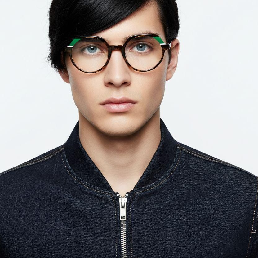 Geometric Tortoiseshell Acetate Glasses #BS2607-0237