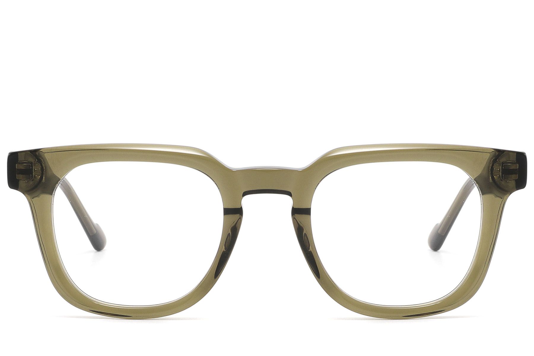 Rectangular Green Acetate Glasses #BS2607-0238
