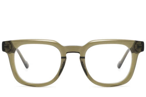 Rectangular Green Acetate Glasses #BS2607-0238