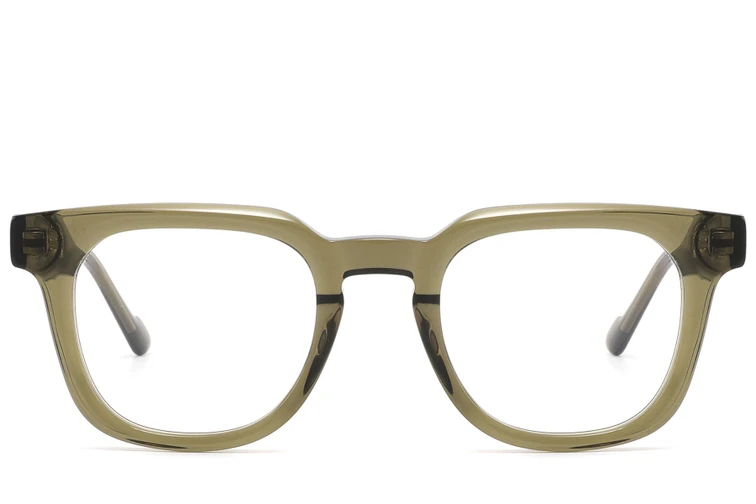 Bicchieri rettangolari in acetato verde #BS2607-0238