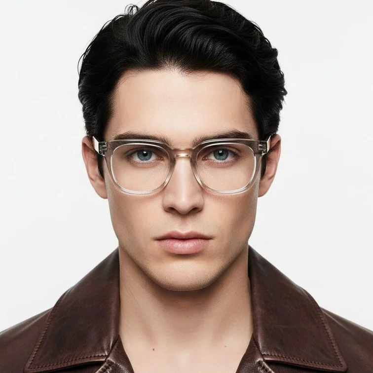 Rectangular Transparent Acetate Glasses #BS2607-0240