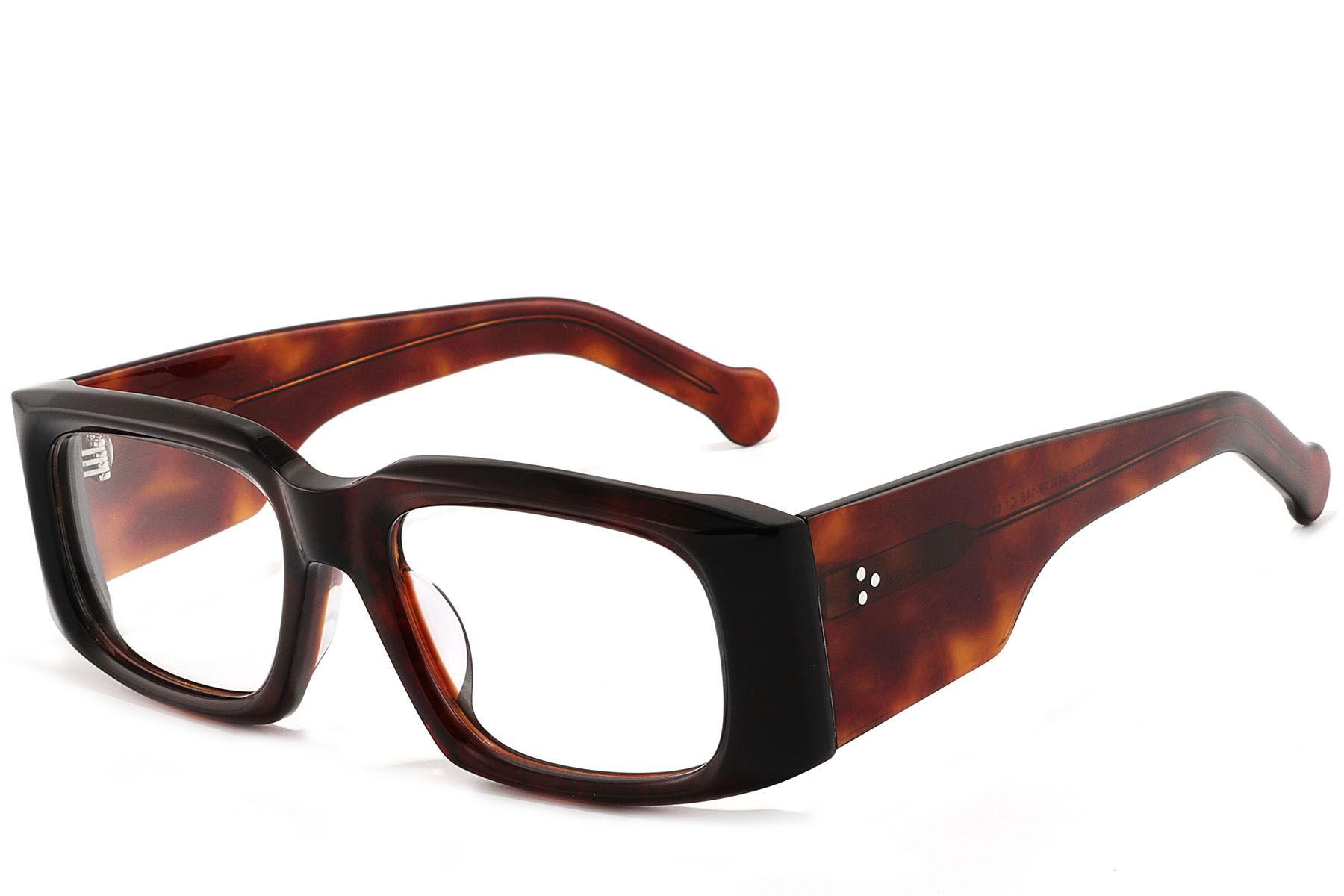 Rectangular Tortoiseshell Acetate Glasses #BS2607-0241