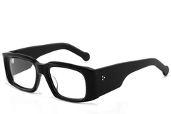 Rectangular Black Acetate Glasses #BS2607-0242