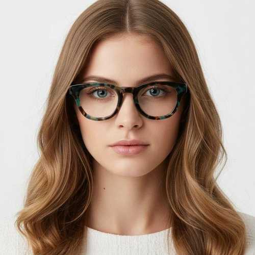 Oval Tortoiseshell Acetate Glasses #BS2607-0246