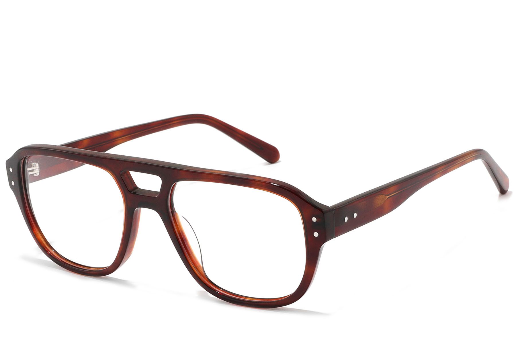 Aviator Tortoiseshell Acetate Glasses #BS2607-0248