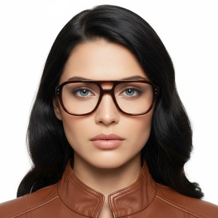 Gafas de aviador de acetato de carey n.° BS2607-0248