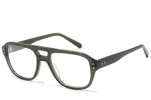 Aviator Green Acetate Glasses #BS2607-0249