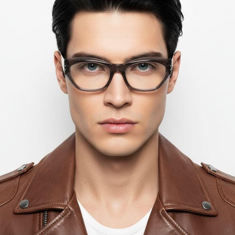 Lunettes en acétate gris papillon #BS2607-0257