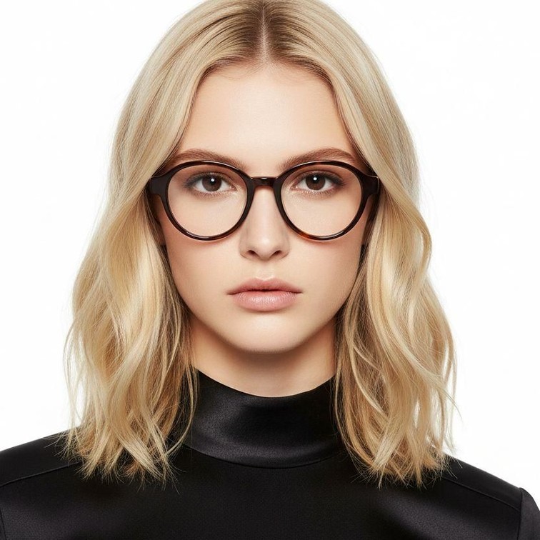 Gafas redondas de acetato de carey n.° BS2607-0264