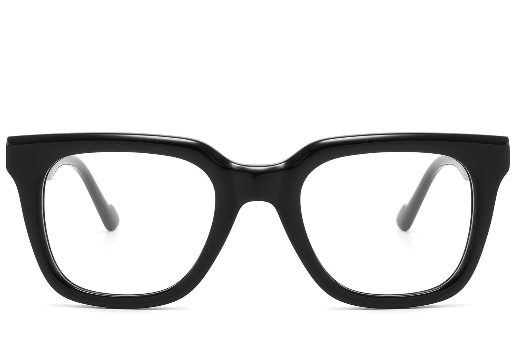Rectangular Black Acetate Glasses #BS2607-0265