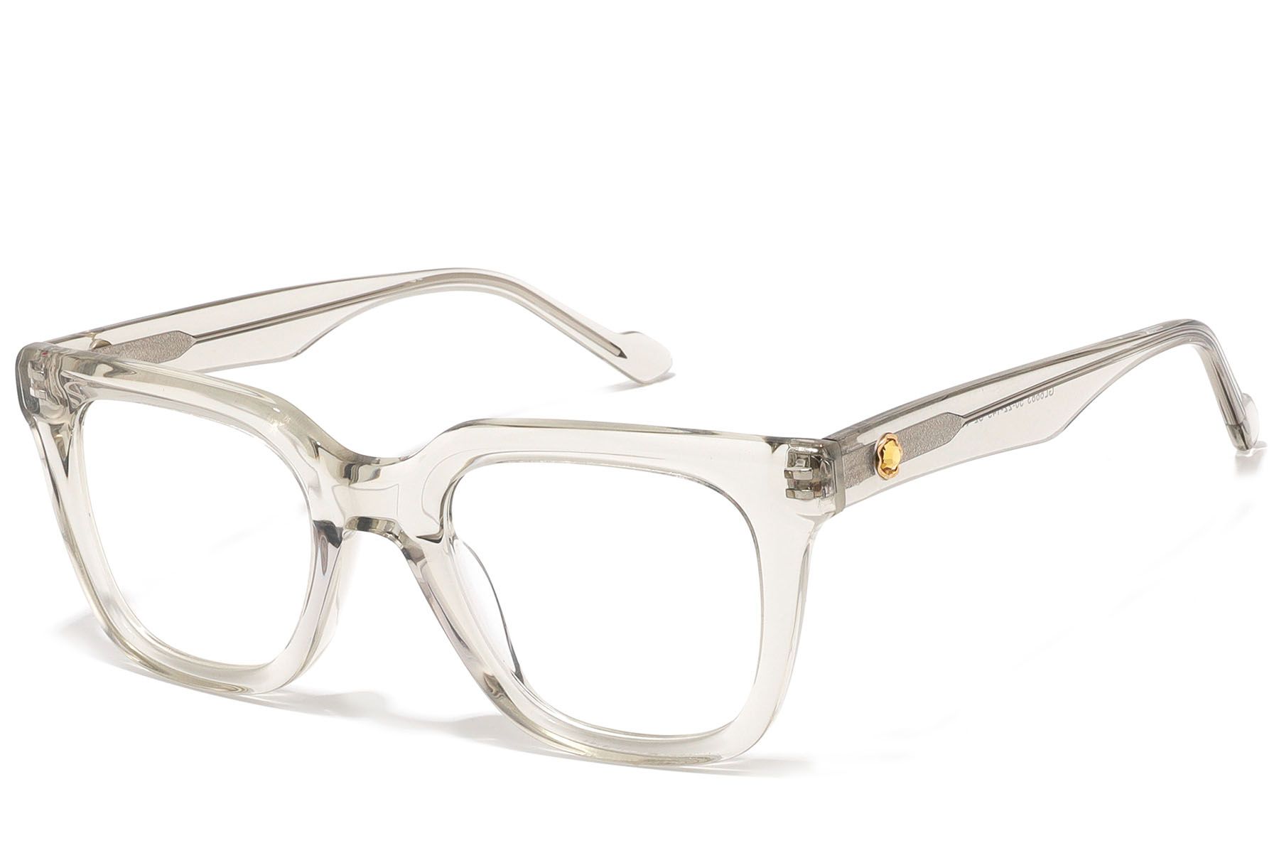 Rectangular Transparent Acetate Glasses #BS2607-0266